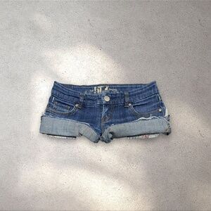 !iT Los Angeles Ultra Low Rise Micro Denim Shorts